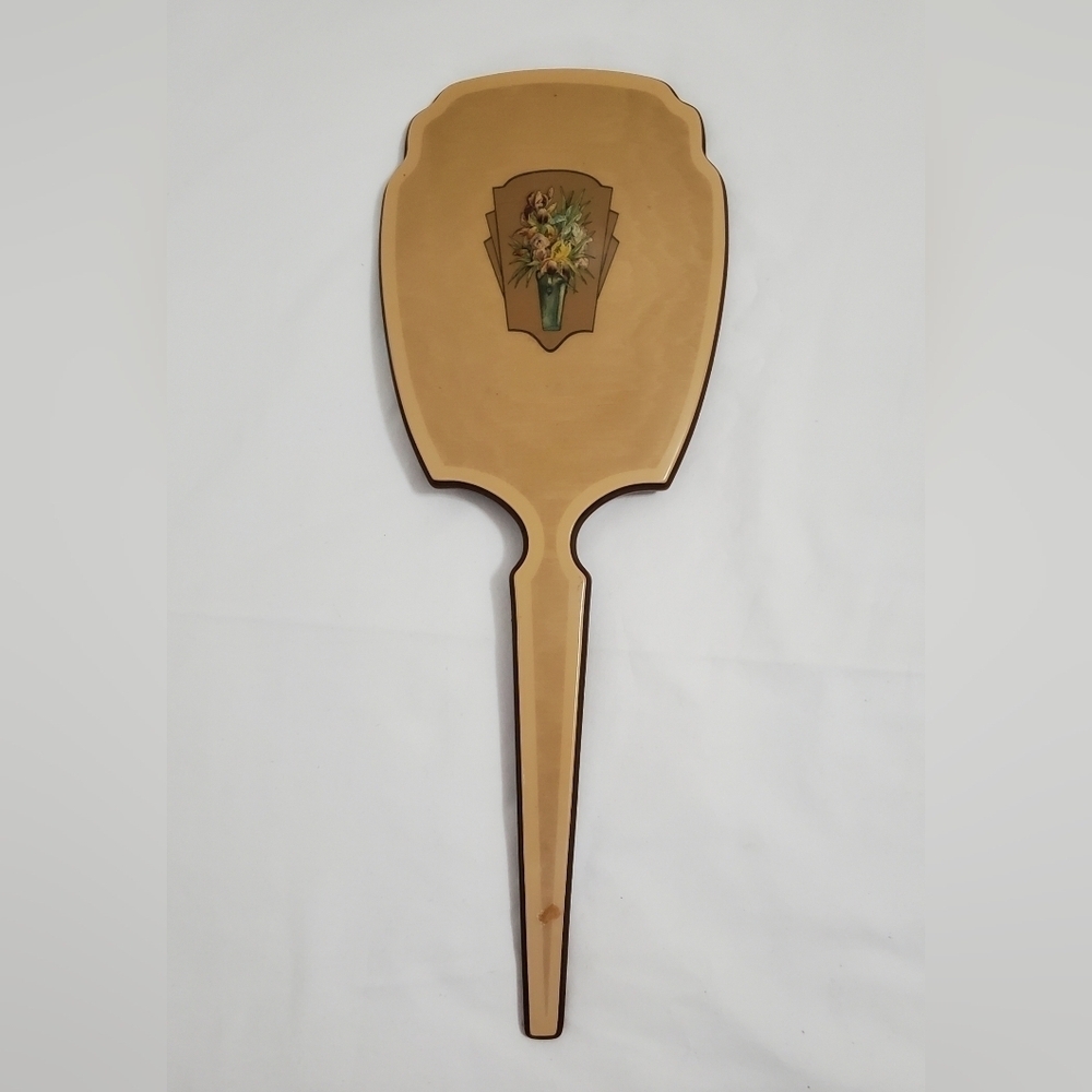 Vintage DuPont Lucite Vanity Set Mirror Brush Comb Floral Art Deco Boudoir - Picture 13 of 16